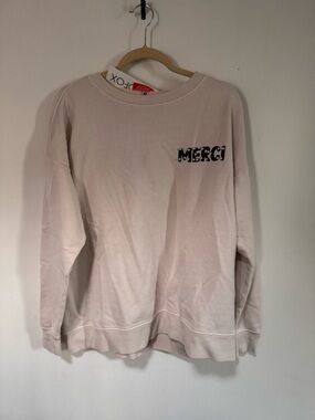 Wildfox Merci Crewneck Sweatshirt in Pale Pink